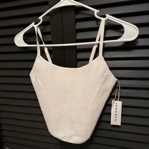 Pacsun corset top white size small